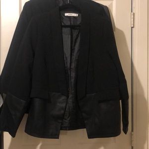 Black blazer leather